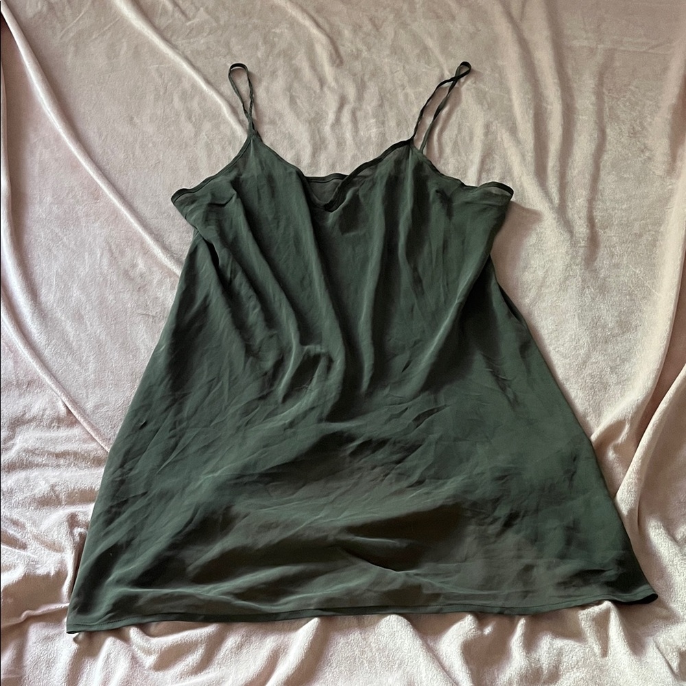 Elegant Green Women's Slip Dress